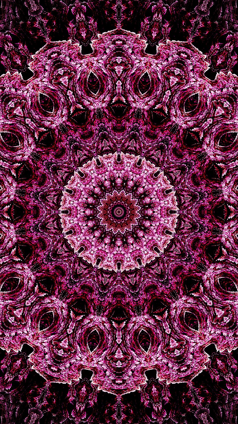 Download wallpaper 938x1668 mandala, pattern, kaleidoscope, abstraction, purple  iphone 8/7/6s/6 for parallax hd background