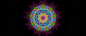 Preview wallpaper mandala, pattern, ornament, colorful, motley