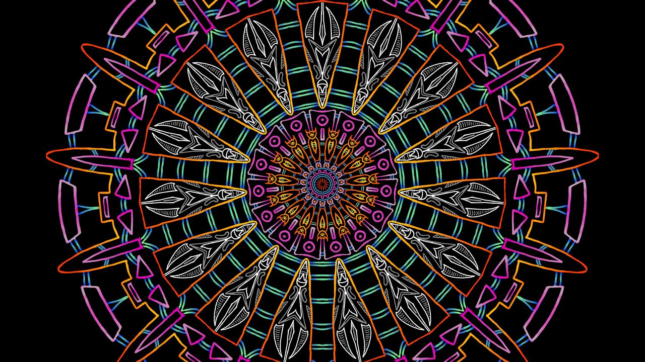 Wallpaper mandala, pattern, shapes