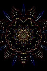 Preview wallpaper mandala, pattern, symmetry, lines, abstraction