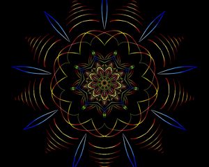 Preview wallpaper mandala, pattern, symmetry, lines, abstraction
