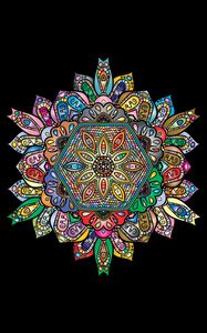 Preview wallpaper mandala, patterns, colorful, floral