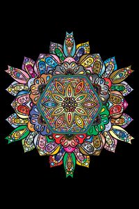 Preview wallpaper mandala, patterns, colorful, floral