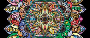 Preview wallpaper mandala, patterns, colorful, floral