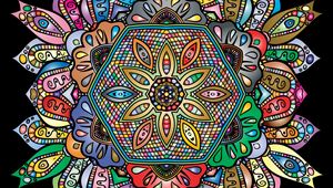 Preview wallpaper mandala, patterns, colorful, floral