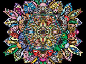 Preview wallpaper mandala, patterns, colorful, floral