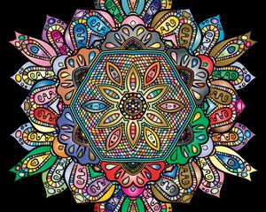 Preview wallpaper mandala, patterns, colorful, floral