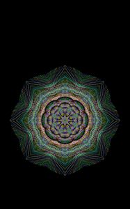 Preview wallpaper mandala, patterns, line art, prismatic, chromatic