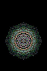 Preview wallpaper mandala, patterns, line art, prismatic, chromatic