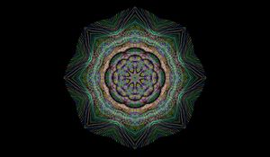 Preview wallpaper mandala, patterns, line art, prismatic, chromatic