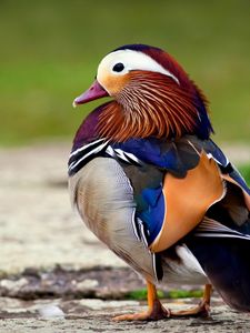 Preview wallpaper mandarin duck, bird, color, beautiful