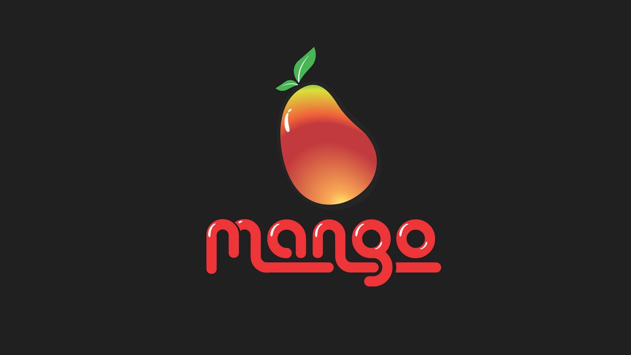 Wallpaper mango, fruit, inscription, vector