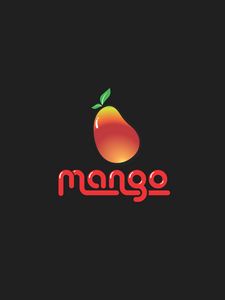 Preview wallpaper mango, fruit, inscription, vector