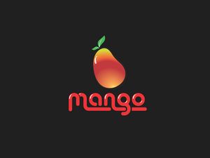 Preview wallpaper mango, fruit, inscription, vector