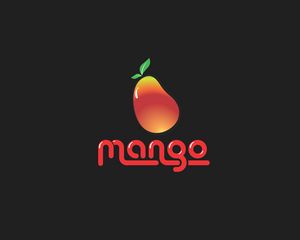 Preview wallpaper mango, fruit, inscription, vector