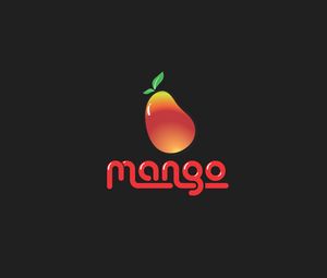 Preview wallpaper mango, fruit, inscription, vector