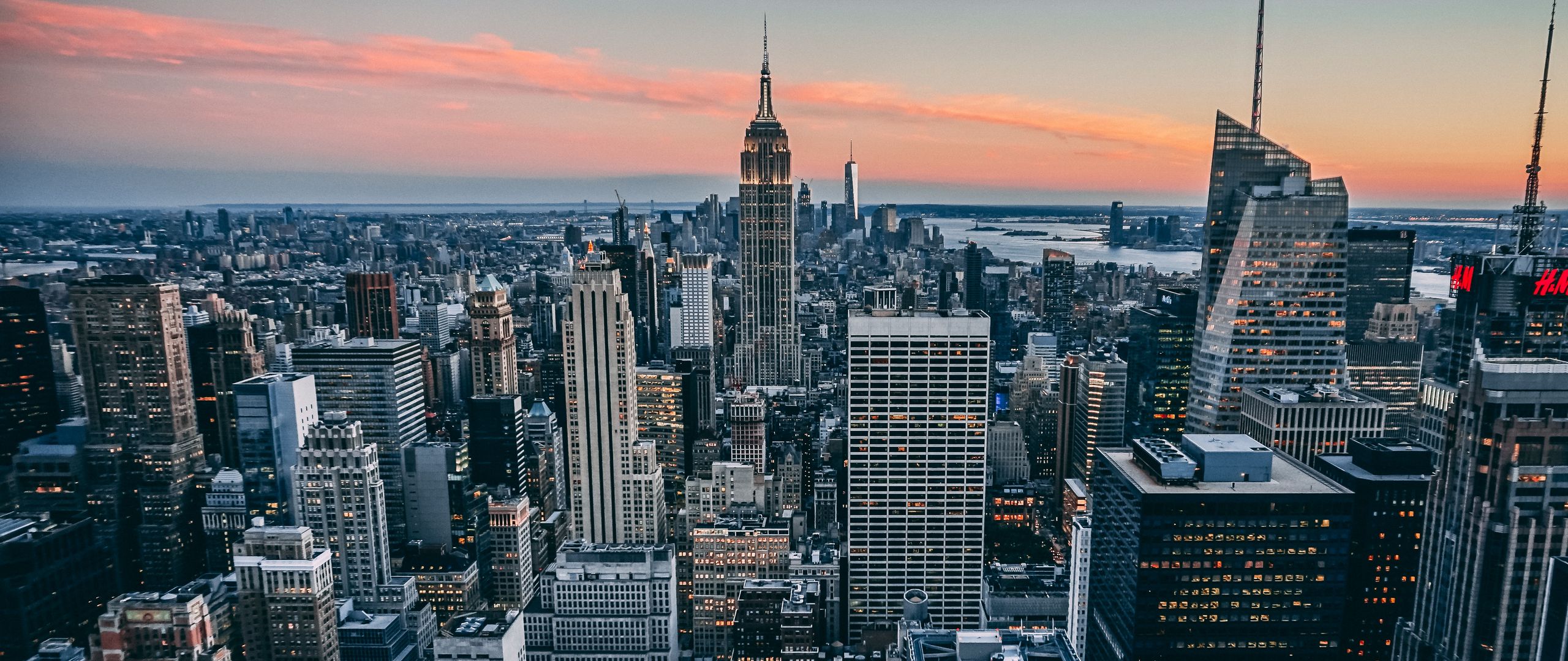 Download Wallpaper 2560x1080 Manhattan New York Usa Skyscrapers Dual Wide 1080p Hd Background