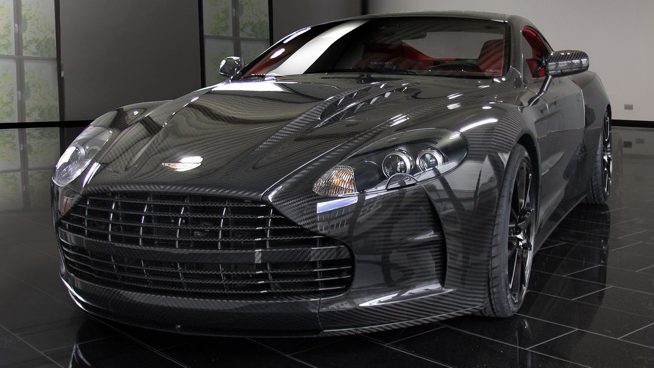 Wallpaper mansory, aston martin, dbs, 2009, black, front view, style, reflection