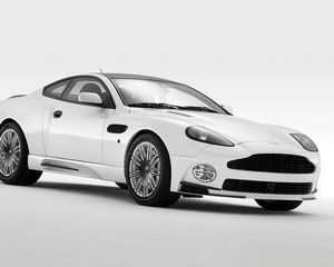 Preview wallpaper mansory, aston martin, vanquish, 2005, white, side view, style