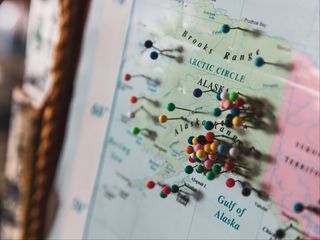 320x240 Wallpaper map, pins, tags, travel