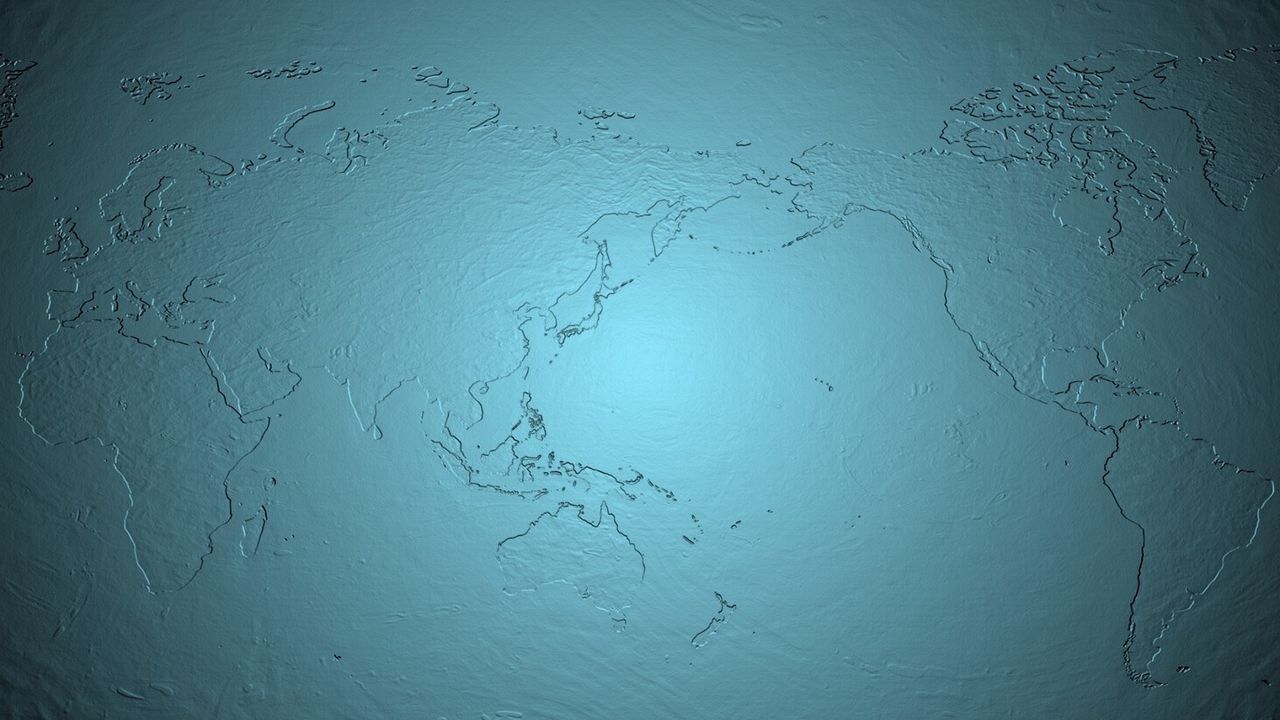 Wallpaper map, planet, paint, blue