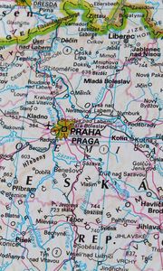 Preview wallpaper map, prague, travel, czech republic