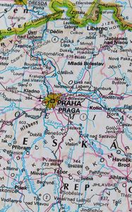 Preview wallpaper map, prague, travel, czech republic