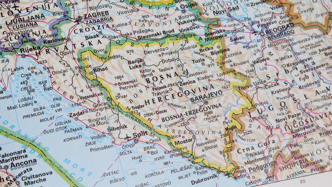 Wallpaper map, travel, bosnia and herzegovina