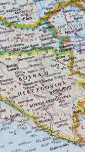 Preview wallpaper map, travel, bosnia and herzegovina