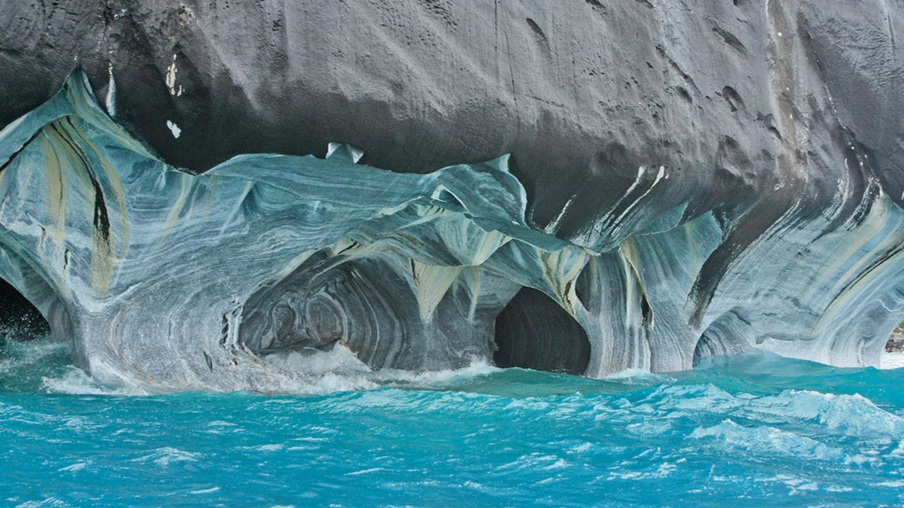 Wallpaper marble caves chile chico, chile, caves, water