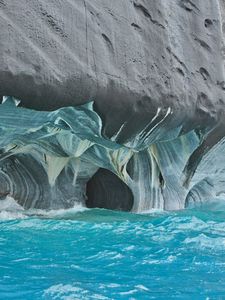 Preview wallpaper marble caves chile chico, chile, caves, water