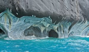 Preview wallpaper marble caves chile chico, chile, caves, water