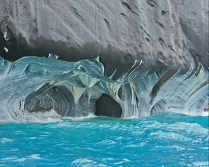 Preview wallpaper marble caves chile chico, chile, caves, water