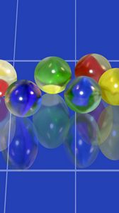 Preview wallpaper marbles, blue, desing, cercle, miror