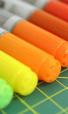 240x400 Wallpaper markers, colored, felt pens, caps