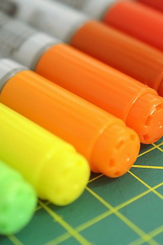 320x480 Wallpaper markers, colored, felt pens, caps