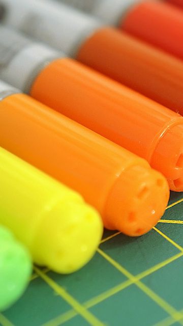 360x640 Wallpaper markers, colored, felt pens, caps