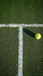 Preview wallpaper marking, grass, ball, tennis
