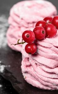 Preview wallpaper marshmallow, dessert, berries, sweets
