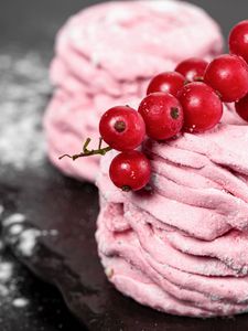 Preview wallpaper marshmallow, dessert, berries, sweets