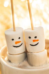Preview wallpaper marshmallows, snowmen, cocoa, mug, dessert
