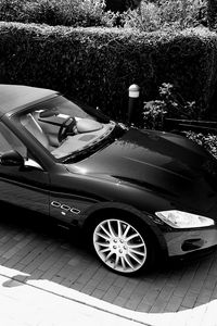 Preview wallpaper maserati, black, top view, style