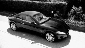 Preview wallpaper maserati, black, top view, style