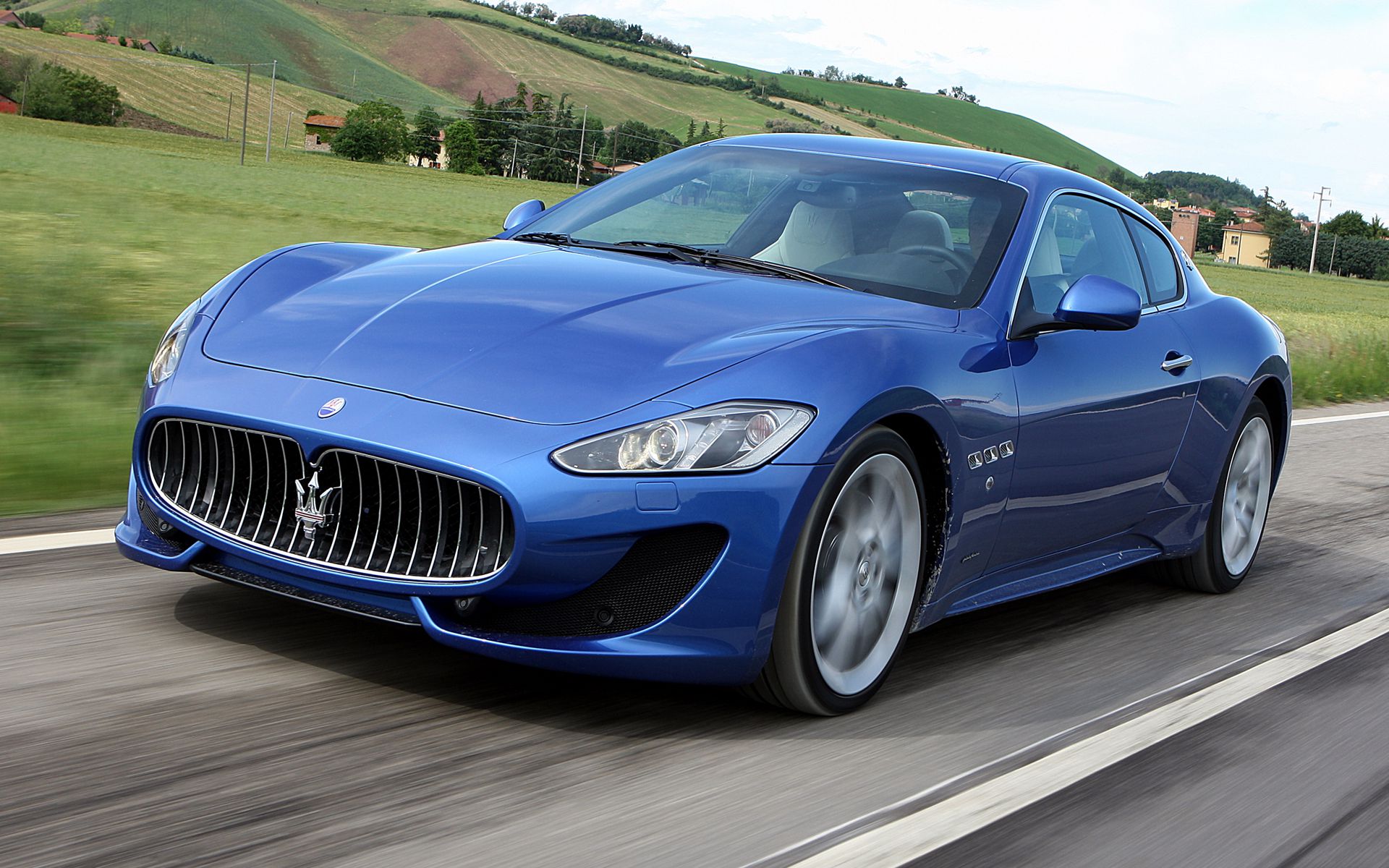 Download wallpaper 1920x1200 maserati, granturismo, blue, side view ...