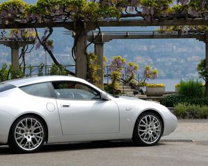 Preview wallpaper maserati, gs, zagato, gray, side view