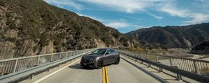 Preview wallpaper maserati levante, maserati, crossover, bridge, sky, mountains