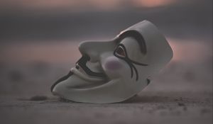 Preview wallpaper mask, anonymous, emotions