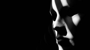 Preview wallpaper mask, bw, gloomy, face