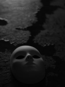 Preview wallpaper mask, bw, gloomy, dark