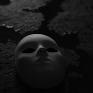 Preview wallpaper mask, bw, gloomy, dark